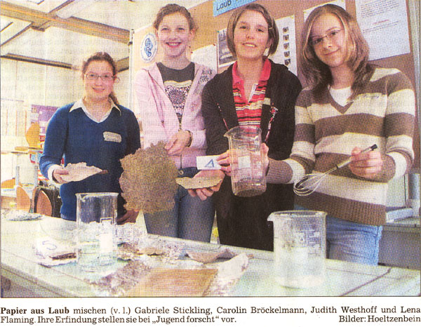 Jugend forscht an der ORS 2007